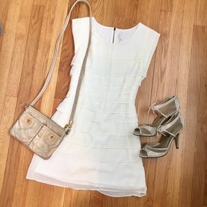 Cotton and Candy white chiffon layered dress